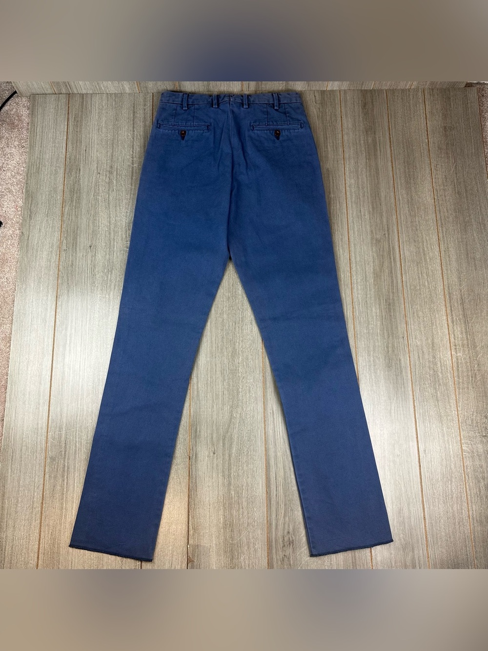 Sid Mashburn Pants Mens 30x36 Garment-Dyed Sport Trouser Canvas Unhemmed Blue